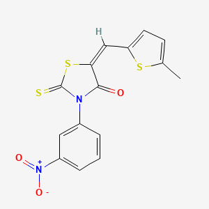 molecular formula C15H10N2O3S3 B3639445 5-[(5-methyl-2-thienyl)methylene]-3-(3-nitrophenyl)-2-thioxo-1,3-thiazolidin-4-one 