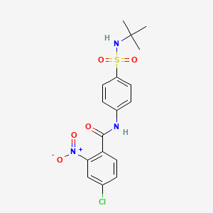 N-[4-(tert-butylsulfamoyl)phenyl]-4-chloro-2-nitrobenzamide