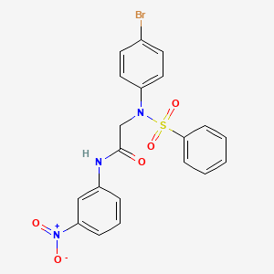 2-[N-(benzenesulfonyl)-4-bromoanilino]-N-(3-nitrophenyl)acetamide