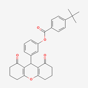 3-(1,8-dioxo-2,3,4,5,6,7,8,9-octahydro-1H-xanthen-9-yl)phenyl 4-tert-butylbenzoate