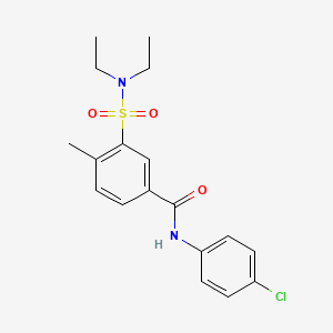 N-(4-chlorophenyl)-3-(diethylsulfamoyl)-4-methylbenzamide