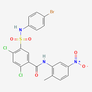 5-[(4-bromophenyl)sulfamoyl]-2,4-dichloro-N-(2-methyl-5-nitrophenyl)benzamide