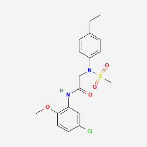 N~1~-(5-chloro-2-methoxyphenyl)-N~2~-(4-ethylphenyl)-N~2~-(methylsulfonyl)glycinamide