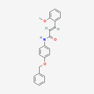 molecular formula C23H21NO3 B3639556 N-[4-(benzyloxy)phenyl]-3-(2-methoxyphenyl)acrylamide 