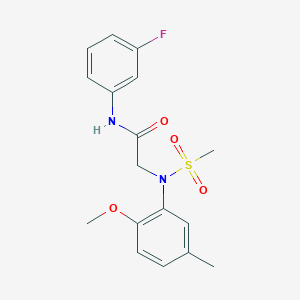 N-(3-fluorophenyl)-N~2~-(2-methoxy-5-methylphenyl)-N~2~-(methylsulfonyl)glycinamide