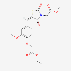 methyl {(5E)-5-[4-(2-ethoxy-2-oxoethoxy)-3-methoxybenzylidene]-2,4-dioxo-1,3-thiazolidin-3-yl}acetate