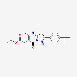 ethyl [2-(4-tert-butylphenyl)-5-methyl-7-oxo-4,7-dihydropyrazolo[1,5-a]pyrimidin-6-yl]acetate