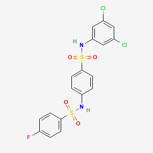 N-(4-{[(3,5-dichlorophenyl)amino]sulfonyl}phenyl)-4-fluorobenzenesulfonamide