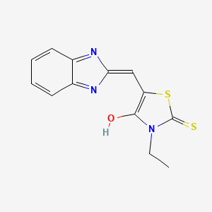 5-(1H-1,3-BENZIMIDAZOL-2-YLMETHYLENE)-3-ETHYL-2-THIOXO-1,3-THIAZOLAN-4-ONE