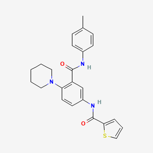 N-[3-[(4-methylphenyl)carbamoyl]-4-piperidin-1-ylphenyl]thiophene-2-carboxamide