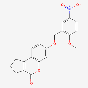 7-[(2-METHOXY-5-NITROPHENYL)METHOXY]-1H,2H,3H,4H-CYCLOPENTA[C]CHROMEN-4-ONE