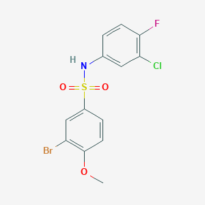 3-bromo-N-(3-chloro-4-fluorophenyl)-4-methoxybenzenesulfonamide