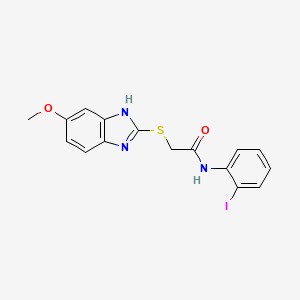 N-(2-iodophenyl)-2-[(6-methoxy-1H-benzimidazol-2-yl)sulfanyl]acetamide