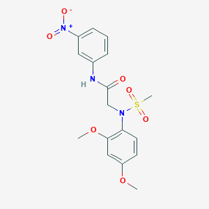 2-(2,4-dimethoxy-N-methylsulfonylanilino)-N-(3-nitrophenyl)acetamide