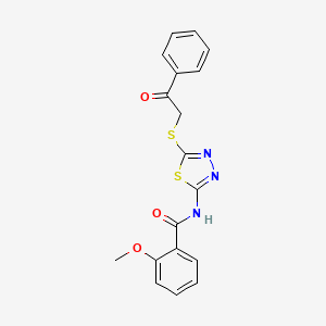 2-methoxy-N-{5-[(2-oxo-2-phenylethyl)sulfanyl]-1,3,4-thiadiazol-2-yl}benzamide