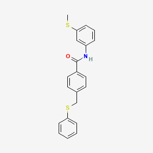 N-(3-methylsulfanylphenyl)-4-(phenylsulfanylmethyl)benzamide