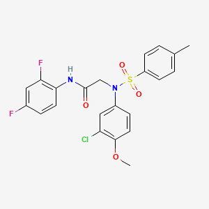 N~2~-(3-chloro-4-methoxyphenyl)-N-(2,4-difluorophenyl)-N~2~-[(4-methylphenyl)sulfonyl]glycinamide