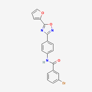 3-bromo-N-{4-[5-(furan-2-yl)-1,2,4-oxadiazol-3-yl]phenyl}benzamide