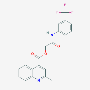 2-OXO-2-[3-(TRIFLUOROMETHYL)ANILINO]ETHYL 2-METHYL-4-QUINOLINECARBOXYLATE