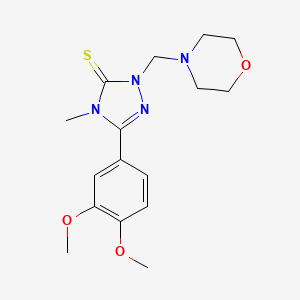 5-(3,4-dimethoxyphenyl)-4-methyl-2-(morpholin-4-ylmethyl)-2,4-dihydro-3H-1,2,4-triazole-3-thione