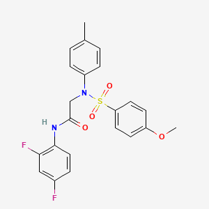 N~1~-(2,4-difluorophenyl)-N~2~-[(4-methoxyphenyl)sulfonyl]-N~2~-(4-methylphenyl)glycinamide