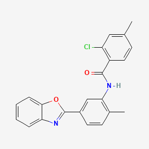 N-[5-(1,3-benzoxazol-2-yl)-2-methylphenyl]-2-chloro-4-methylbenzamide