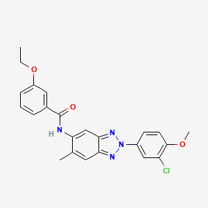 N-[2-(3-chloro-4-methoxyphenyl)-6-methyl-2H-benzotriazol-5-yl]-3-ethoxybenzamide