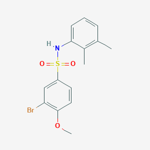 molecular formula C15H16BrNO3S B3639863 3-bromo-N-(2,3-dimethylphenyl)-4-methoxybenzenesulfonamide 