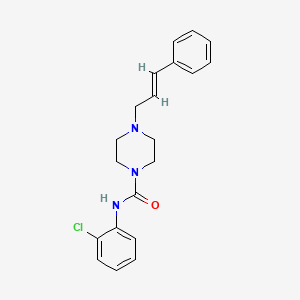 molecular formula C20H22ClN3O B3639881 N-(2-chlorophenyl)-4-(3-phenyl-2-propen-1-yl)-1-piperazinecarboxamide 