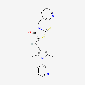 5-{(Z)-1-[2,5-DIMETHYL-1-(3-PYRIDYL)-1H-PYRROL-3-YL]METHYLIDENE}-3-(3-PYRIDYLMETHYL)-2-THIOXO-1,3-THIAZOLAN-4-ONE