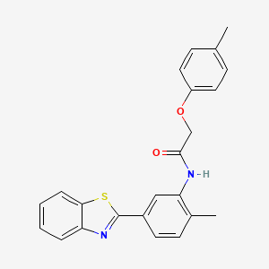 molecular formula C23H20N2O2S B3639894 N-[5-(1,3-benzothiazol-2-yl)-2-methylphenyl]-2-(4-methylphenoxy)acetamide 