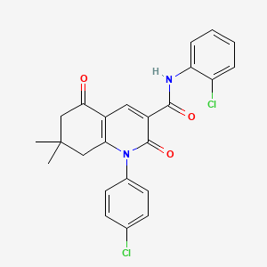 N-(2-chlorophenyl)-1-(4-chlorophenyl)-7,7-dimethyl-2,5-dioxo-1,2,5,6,7,8-hexahydroquinoline-3-carboxamide