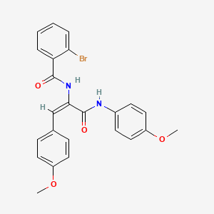 molecular formula C24H21BrN2O4 B3639898 2-bromo-N-(2-(4-methoxyphenyl)-1-{[(4-methoxyphenyl)amino]carbonyl}vinyl)benzamide 