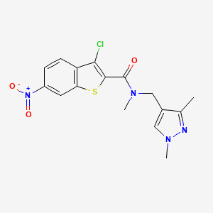 3-CHLORO-N-[(13-DIMETHYL-1H-PYRAZOL-4-YL)METHYL]-N-METHYL-6-NITRO-1-BENZOTHIOPHENE-2-CARBOXAMIDE