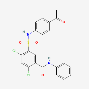 5-{[(4-acetylphenyl)amino]sulfonyl}-2,4-dichloro-N-phenylbenzamide