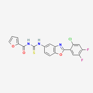 N-({[2-(2-chloro-4,5-difluorophenyl)-1,3-benzoxazol-5-yl]amino}carbonothioyl)-2-furamide