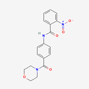 molecular formula C18H17N3O5 B3639946 N-[4-(4-morpholinylcarbonyl)phenyl]-2-nitrobenzamide 