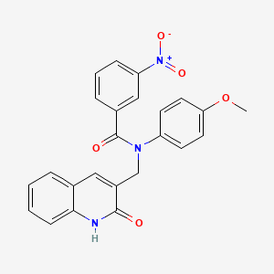 N-((2-hydroxyquinolin-3-yl)methyl)-N-(4-methoxyphenyl)-3-nitrobenzamide