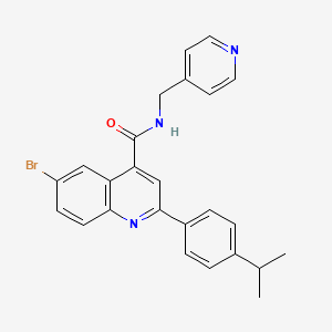 6-bromo-2-(4-isopropylphenyl)-N-(4-pyridinylmethyl)-4-quinolinecarboxamide