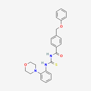 N-[(2-morpholin-4-ylphenyl)carbamothioyl]-4-(phenoxymethyl)benzamide