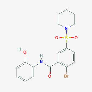 2-bromo-N-(2-hydroxyphenyl)-5-piperidin-1-ylsulfonylbenzamide