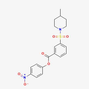 (4-nitrophenyl) 3-(4-methylpiperidin-1-yl)sulfonylbenzoate