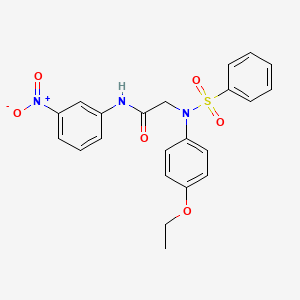 2-[N-(benzenesulfonyl)-4-ethoxyanilino]-N-(3-nitrophenyl)acetamide