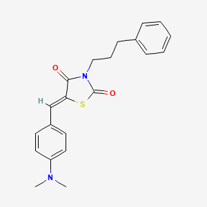 5-[4-(dimethylamino)benzylidene]-3-(3-phenylpropyl)-1,3-thiazolidine-2,4-dione