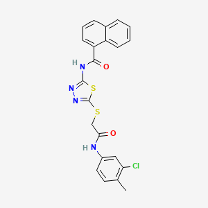 N-[5-({2-[(3-chloro-4-methylphenyl)amino]-2-oxoethyl}sulfanyl)-1,3,4-thiadiazol-2-yl]naphthalene-1-carboxamide