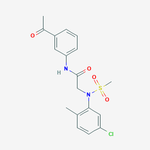 N~1~-(3-acetylphenyl)-N~2~-(5-chloro-2-methylphenyl)-N~2~-(methylsulfonyl)glycinamide