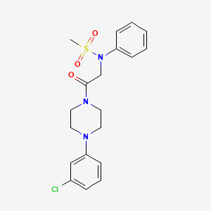 N-{2-[4-(3-Chloro-phenyl)-piperazin-1-yl]-2-oxo-ethyl}-N-phenyl-methanesulfonamide