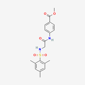 molecular formula C19H22N2O5S B3640150 Methyl 4-[[2-[(2,4,6-trimethylphenyl)sulfonylamino]acetyl]amino]benzoate 