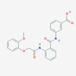 3-[[2-[[2-(2-Methoxyphenoxy)acetyl]amino]benzoyl]amino]benzoic acid