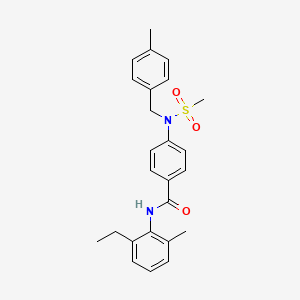 N-(2-ethyl-6-methylphenyl)-4-[(4-methylbenzyl)(methylsulfonyl)amino]benzamide